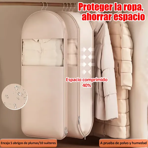 🔥OFERTA 2025 - Bolsa para ropa colgante que ahorra espacio con cremallera Mautocomprimible